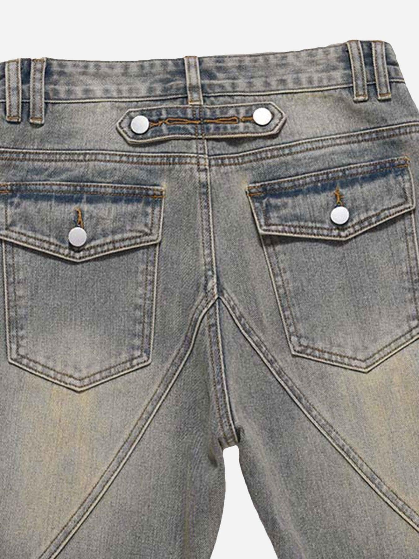 Tntwear® - Patchwork Stressed Jeans - tntwear1