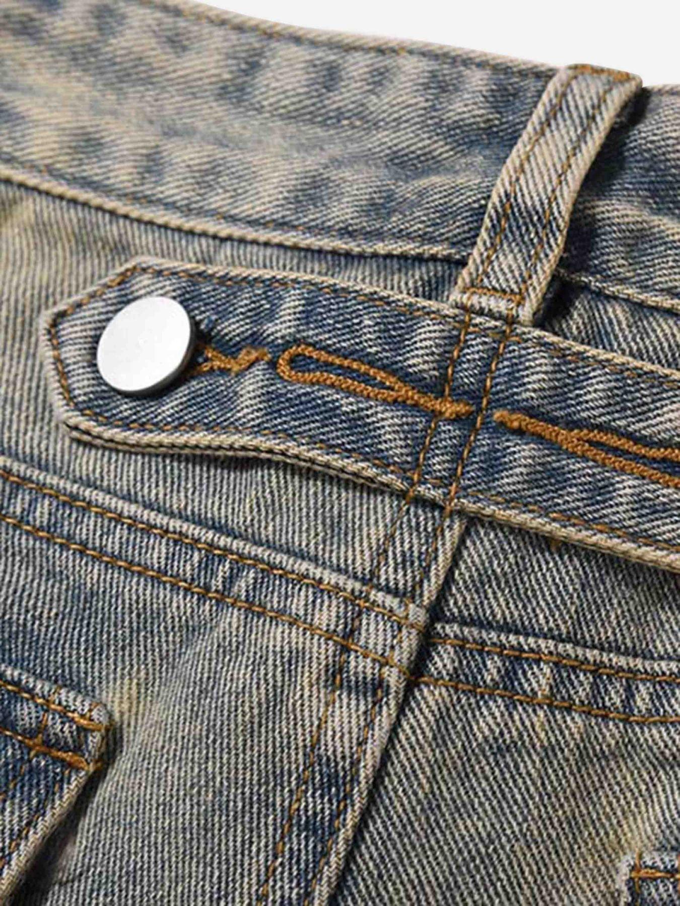 Tntwear® - Patchwork Stressed Jeans - tntwear1