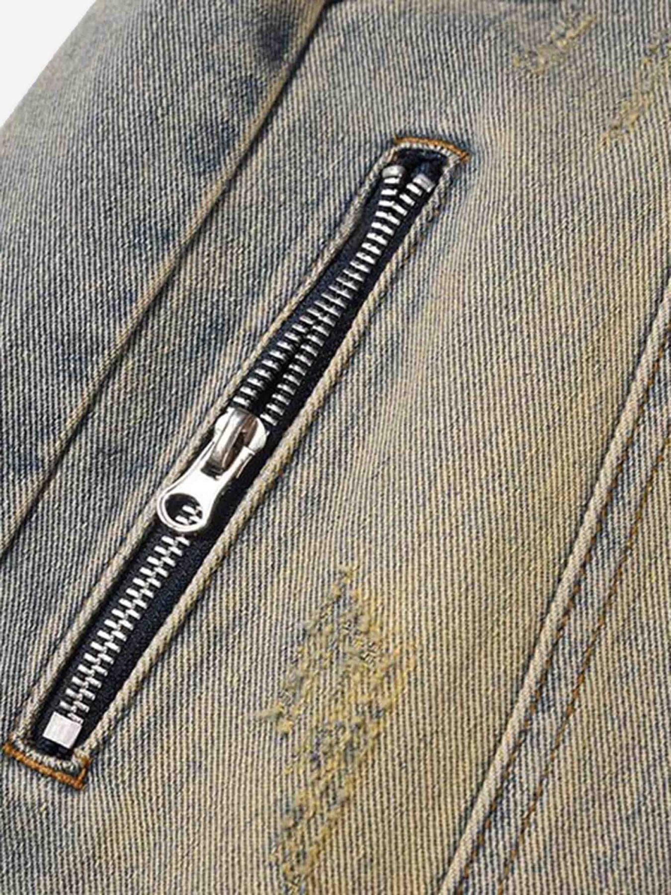 Tntwear® - Patchwork Stressed Jeans - tntwear1