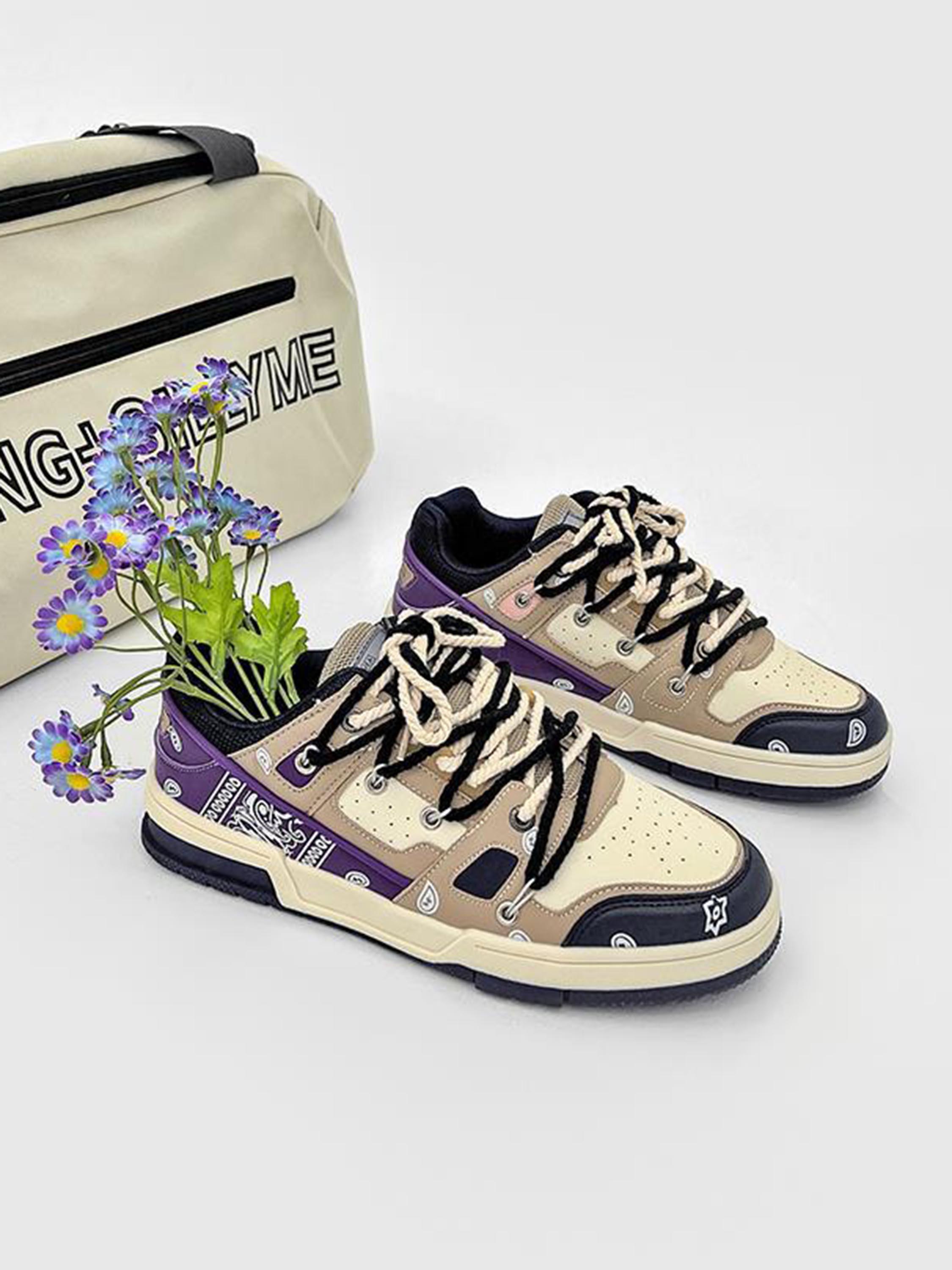 Tntwear® - Retro Cashew Flower Board Casual Shoes -1531 - tntwear1
