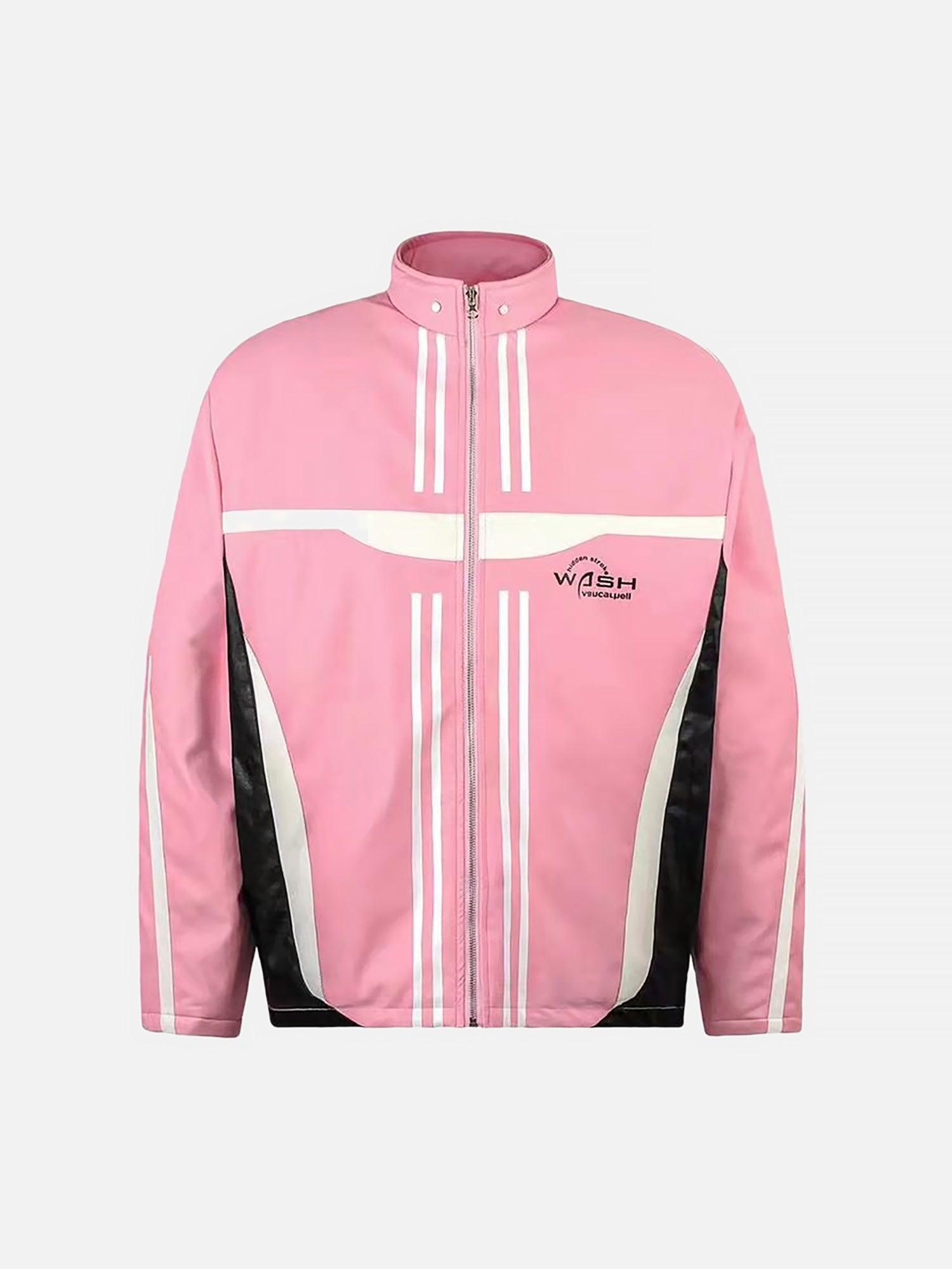 Tntwear® - Stand Collar Motorcycle PU Leather Racing Jacket - 1941 - tntwear1
