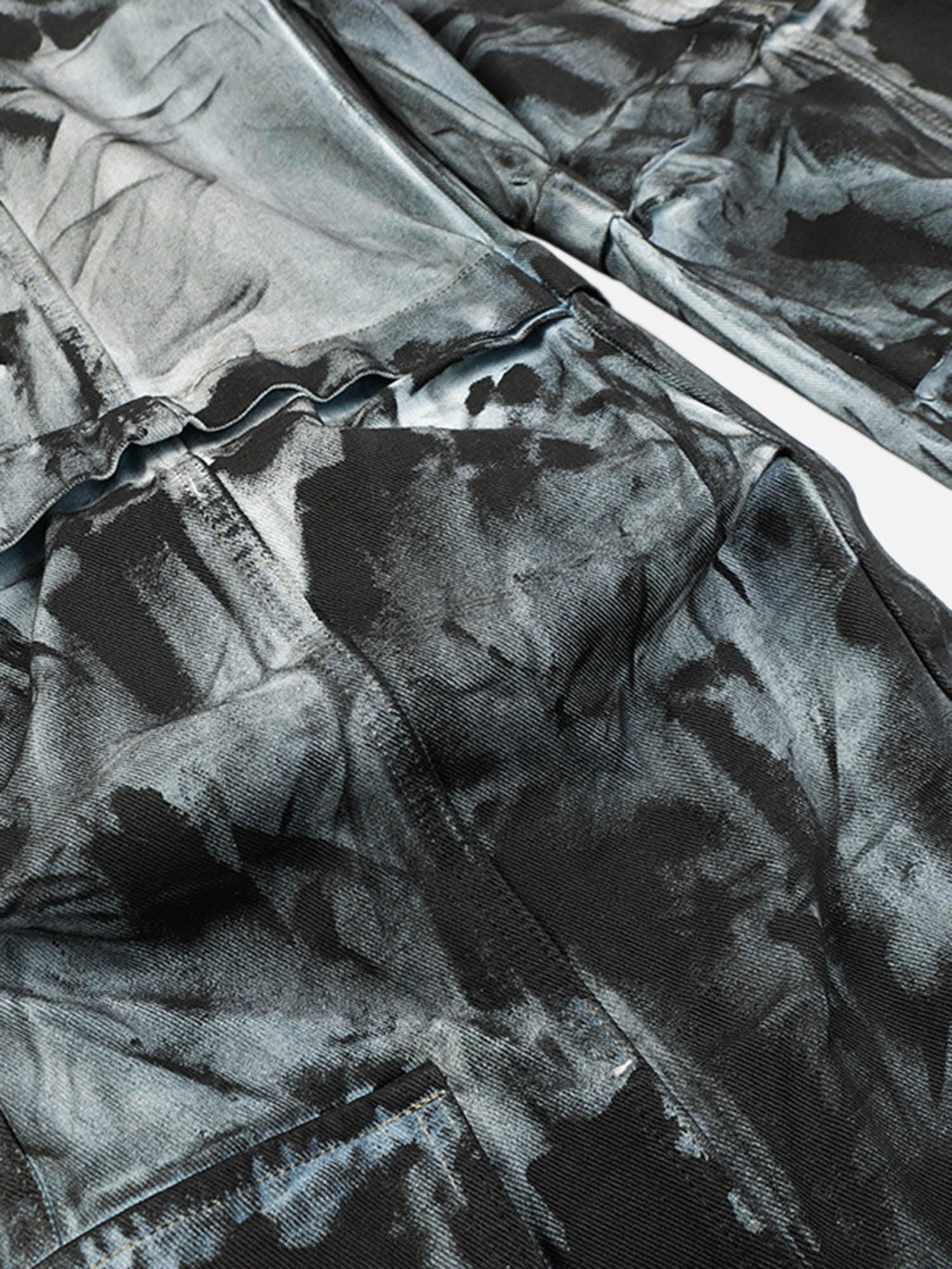 Tntwear® - Street Fashion Heavy Industry Washed And Distressed Work Jeans - tntwear1