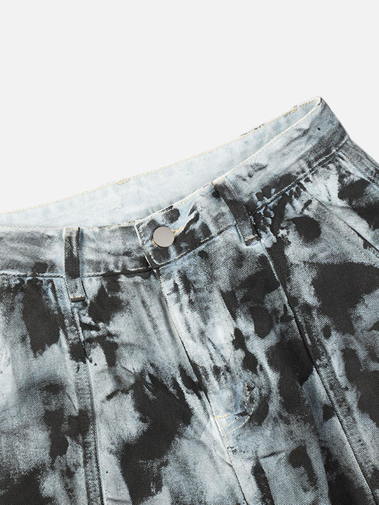 Tntwear® - Street Fashion Heavy Industry Washed And Distressed Work Jeans - tntwear1