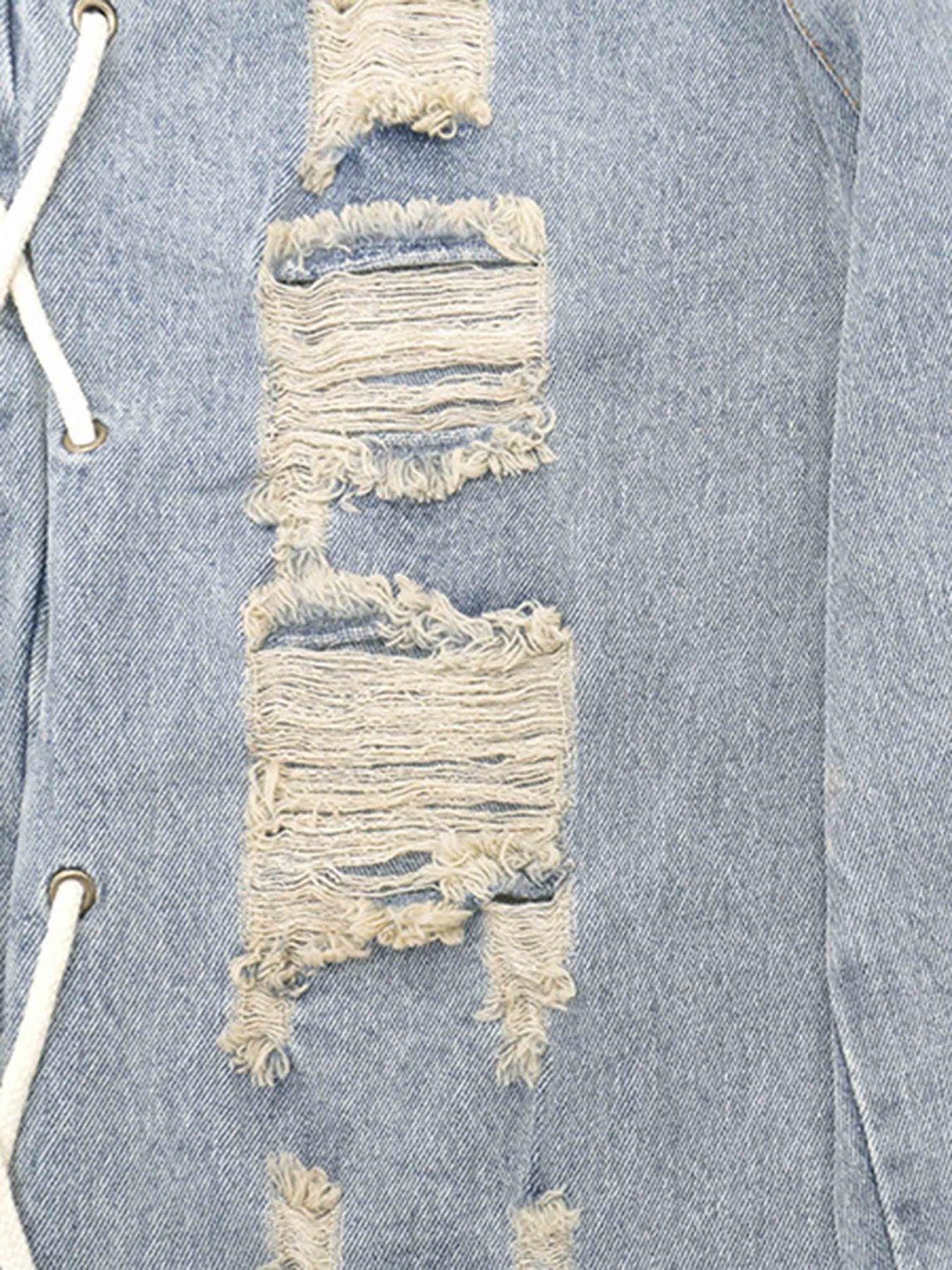 Tntwear® - Torn Side Straps Design Sense Jeans - tntwear1