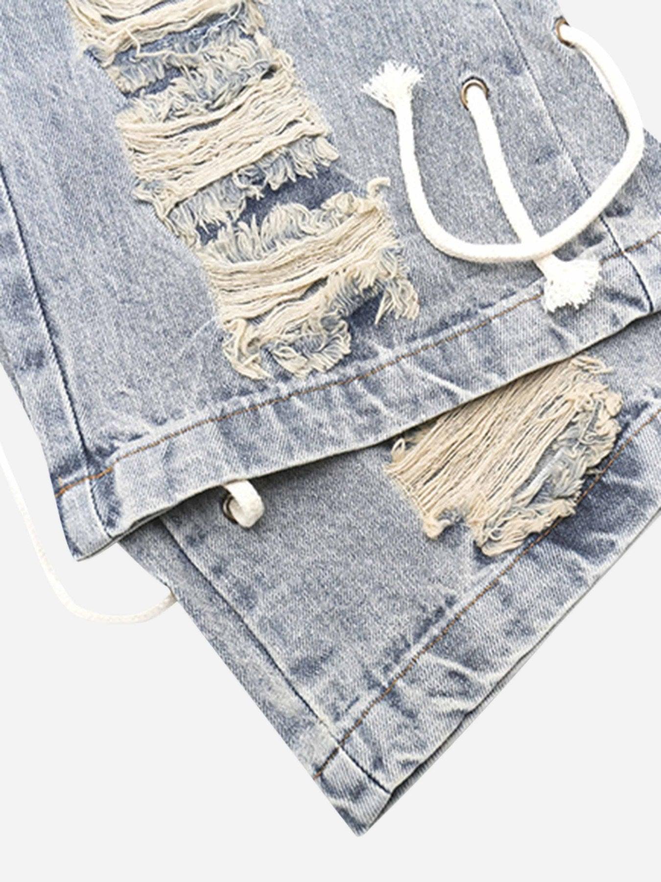 Tntwear® - Torn Side Straps Design Sense Jeans - tntwear1