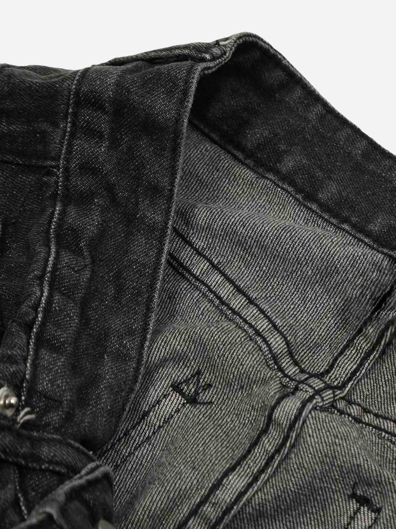 Tntwear® - Washed Multi-pocket Work Jeans - 1830 - tntwear1