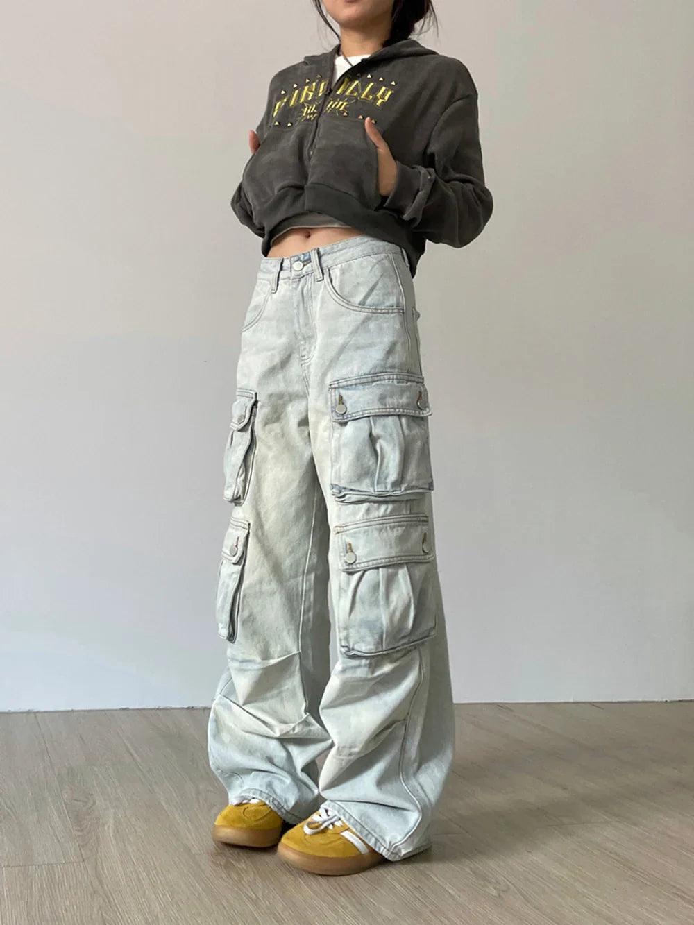 Y2k Vintage Distressed Cargo Pants - tntwear1