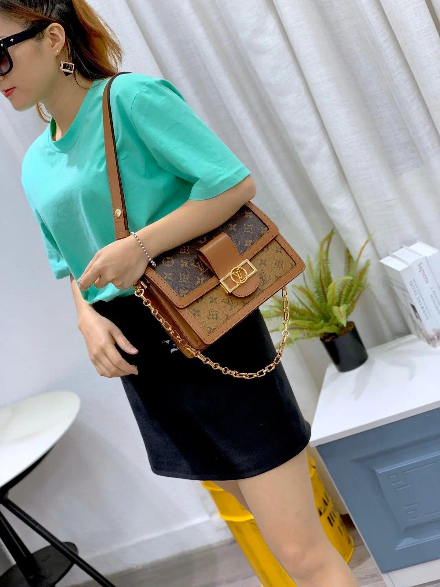 SO - New Fashion Women's Bags LUV DAUPHINE Nicolas Ghesquière Monogram Reverse A052 - tntwear1
