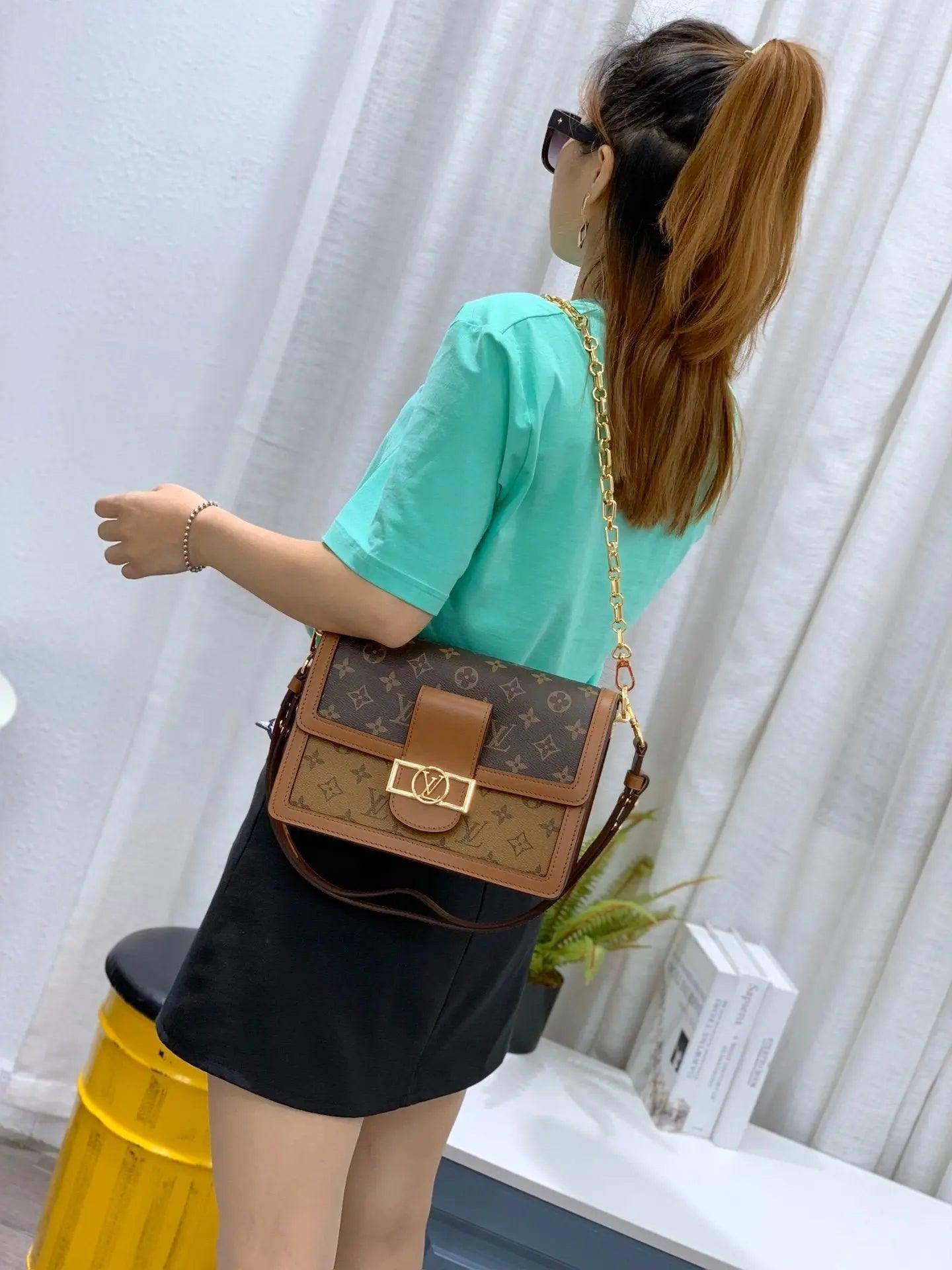 SO - New Fashion Women's Bags LUV DAUPHINE Nicolas Ghesquière Monogram Reverse A052 - tntwear1