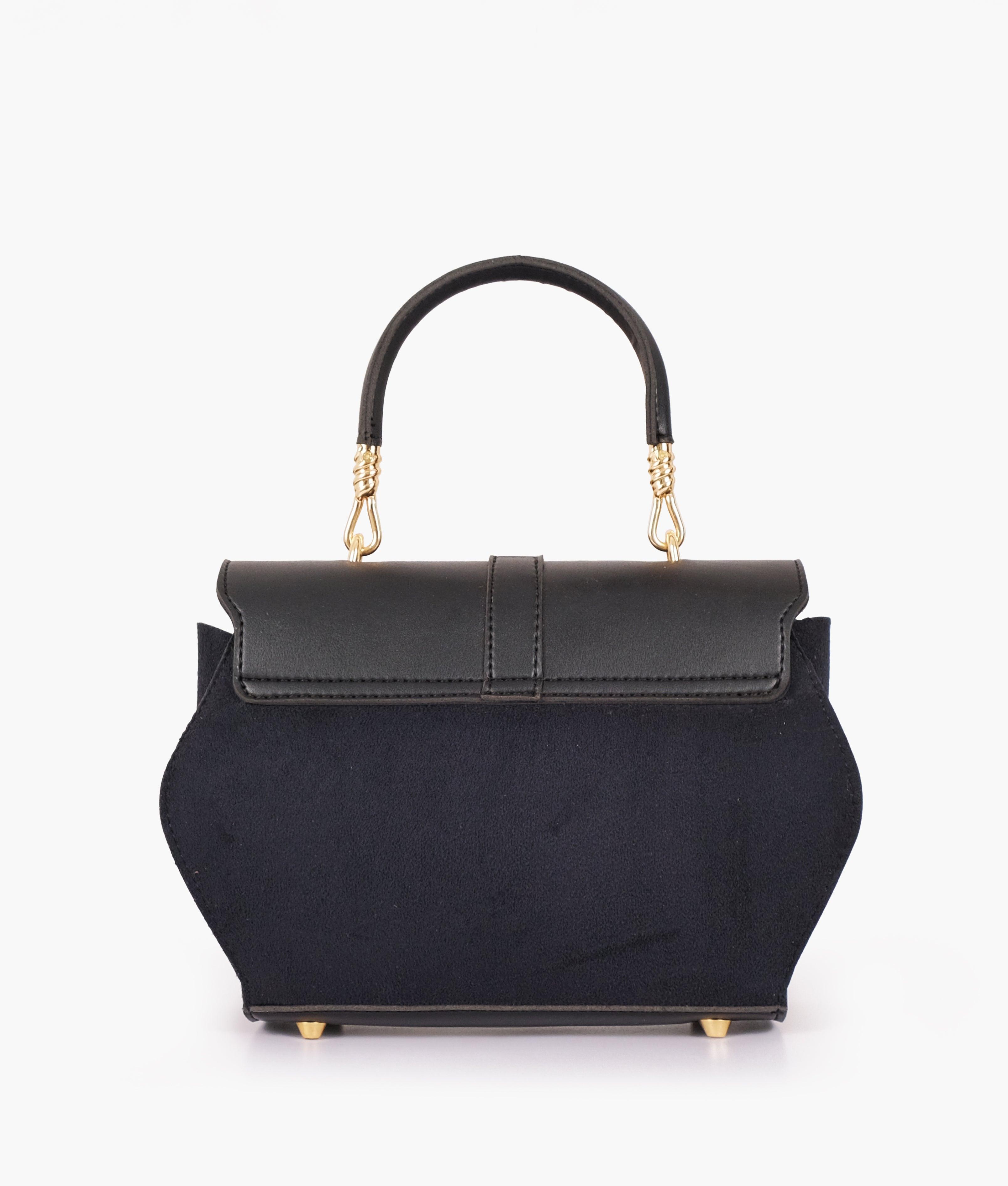 Black top-handle hexagon bag - tntwear1