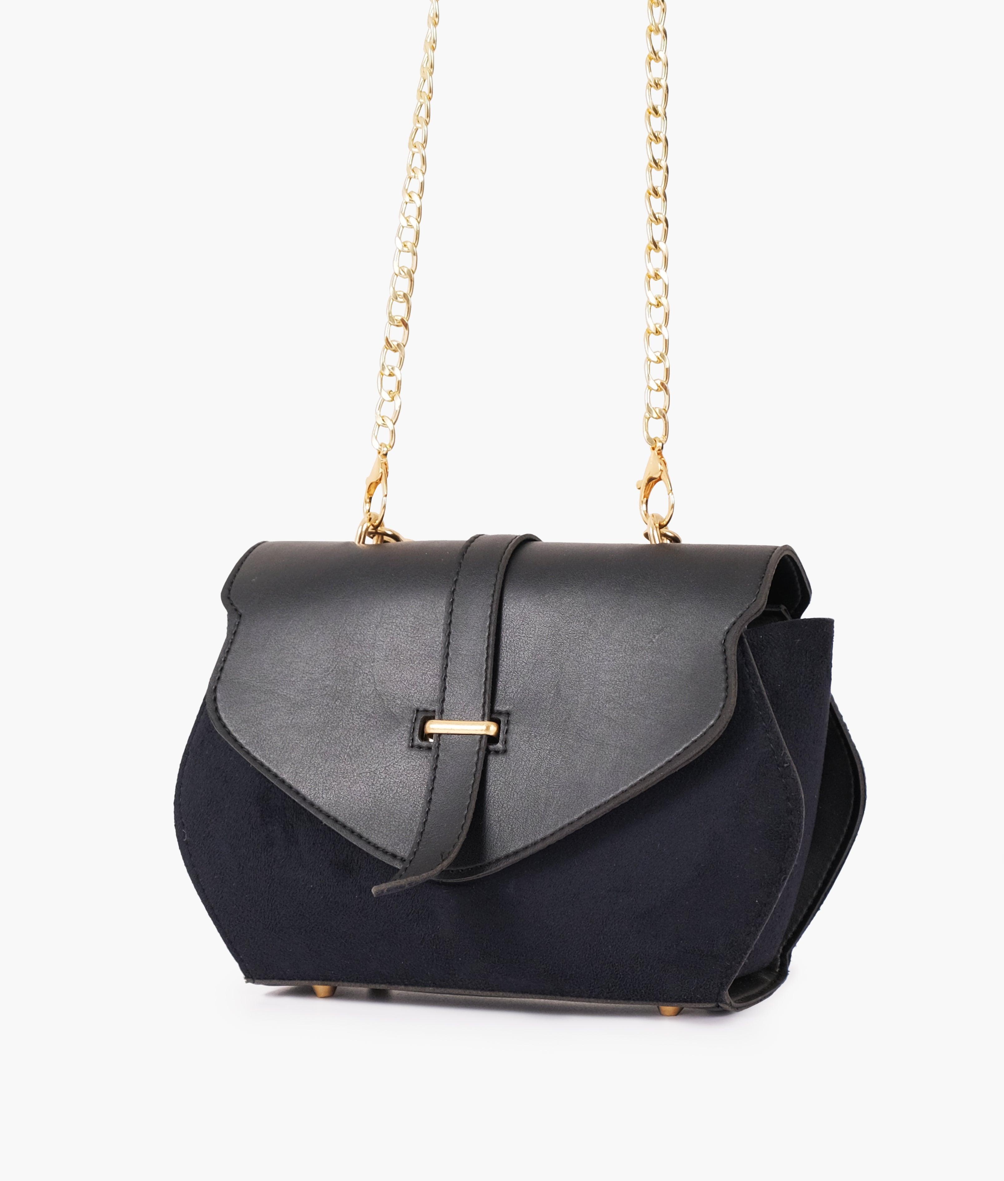 Black top-handle hexagon bag - tntwear1