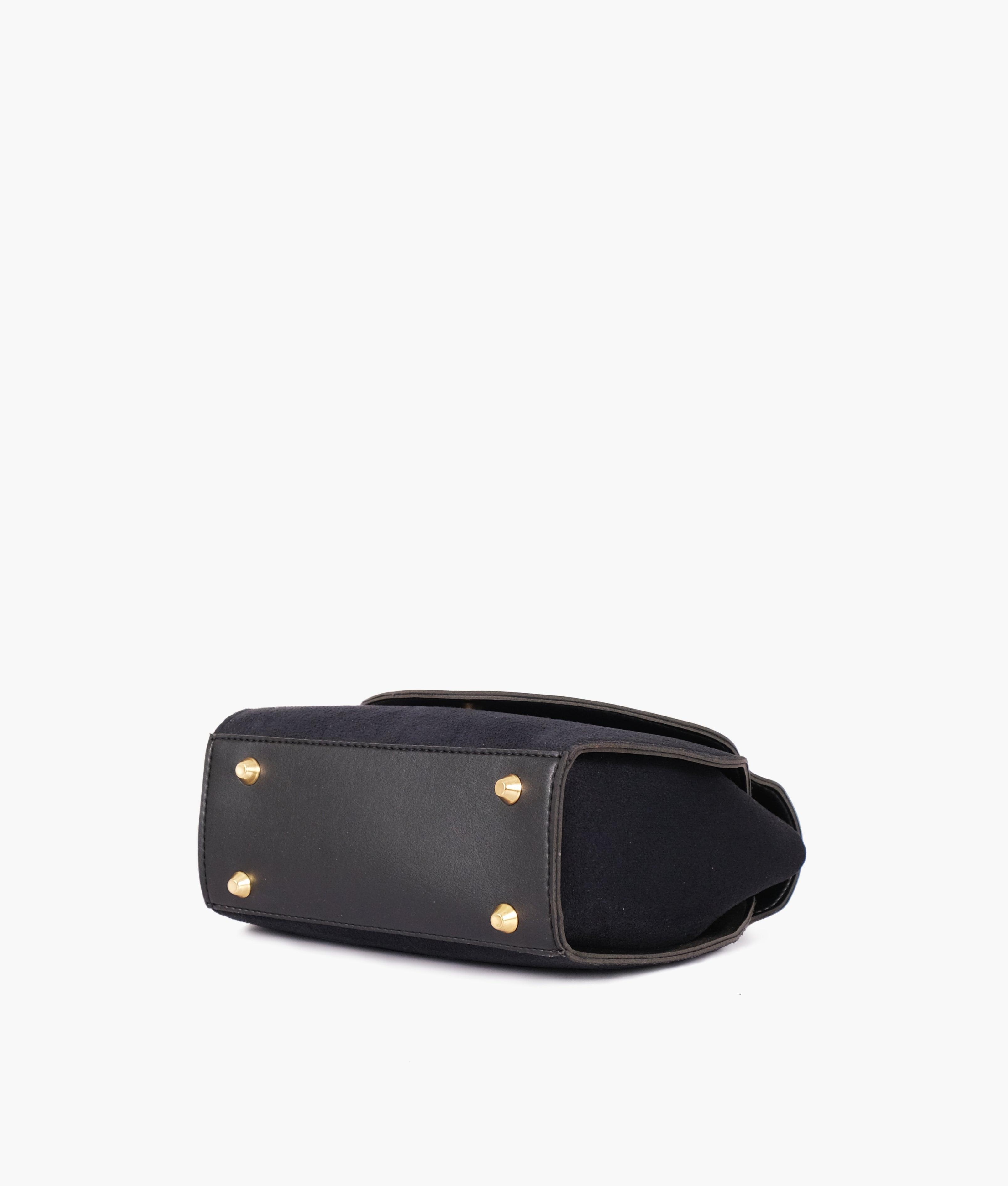 Black top-handle hexagon bag - tntwear1