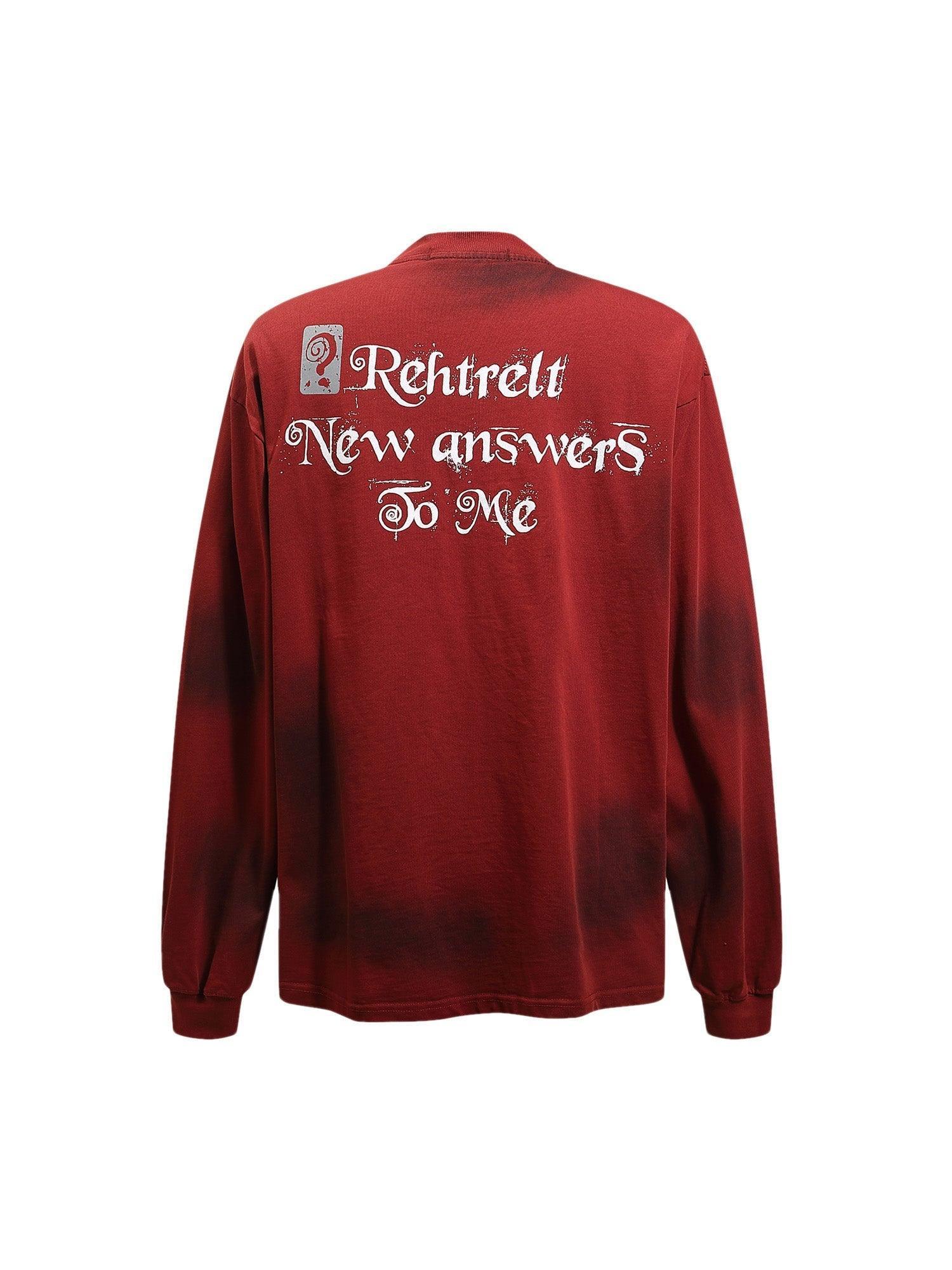 Tntwear Spray Long Sleeve Street Hip-Hop T-shirt