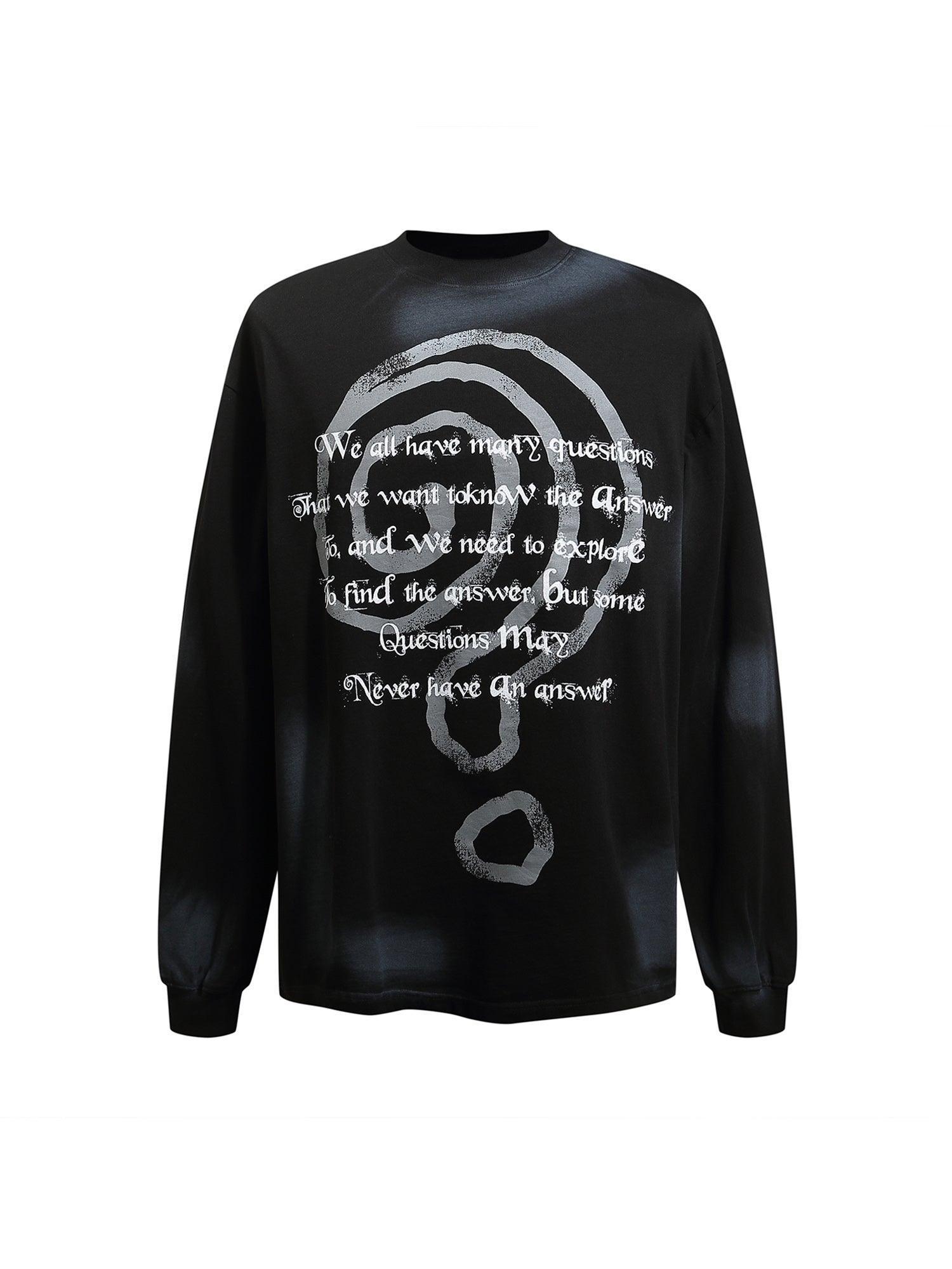 Tntwear Spray Long Sleeve Street Hip-Hop T-shirt