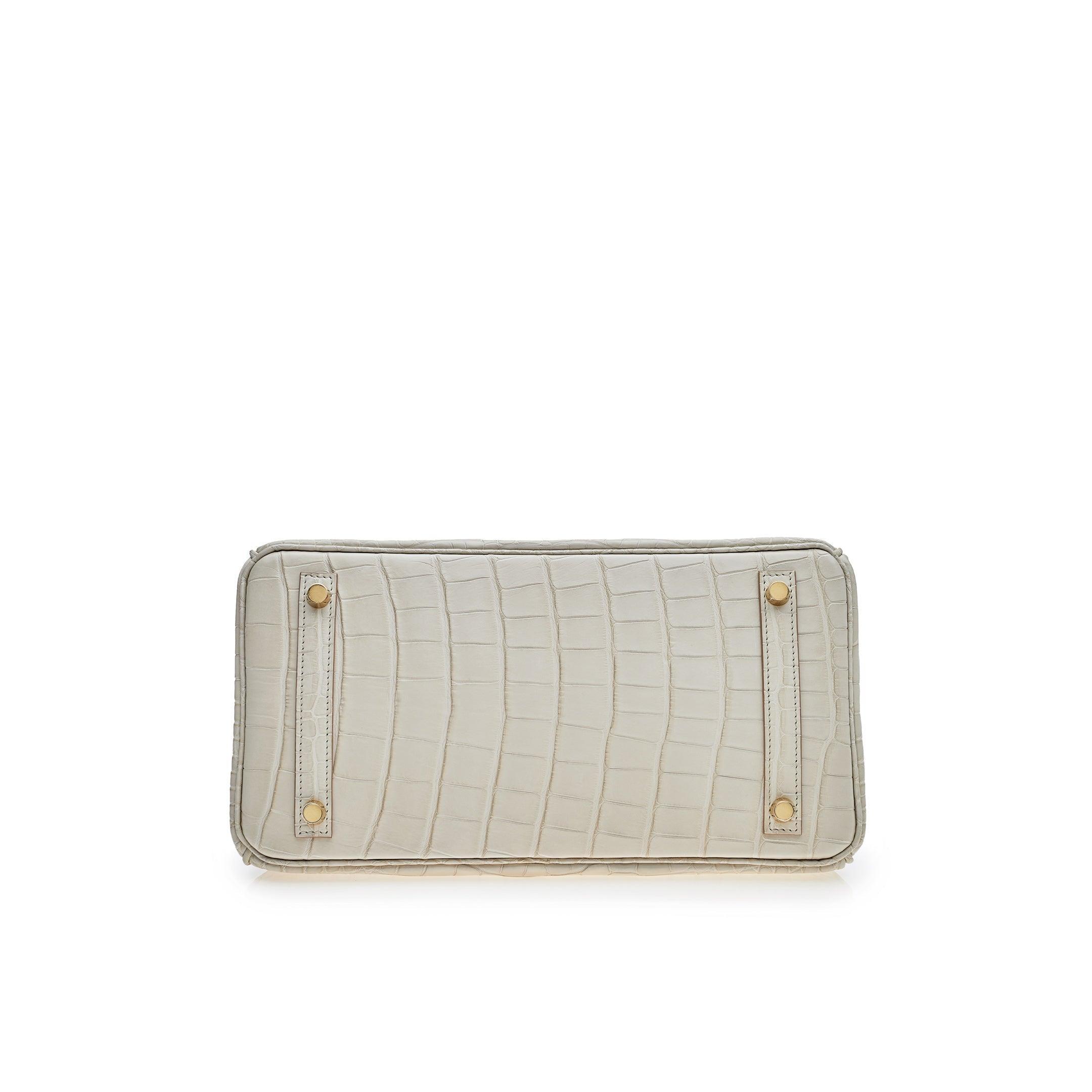 HRMS 30 Beton Matte Alligator Mississippiensis Gold Hardware - tntwear1