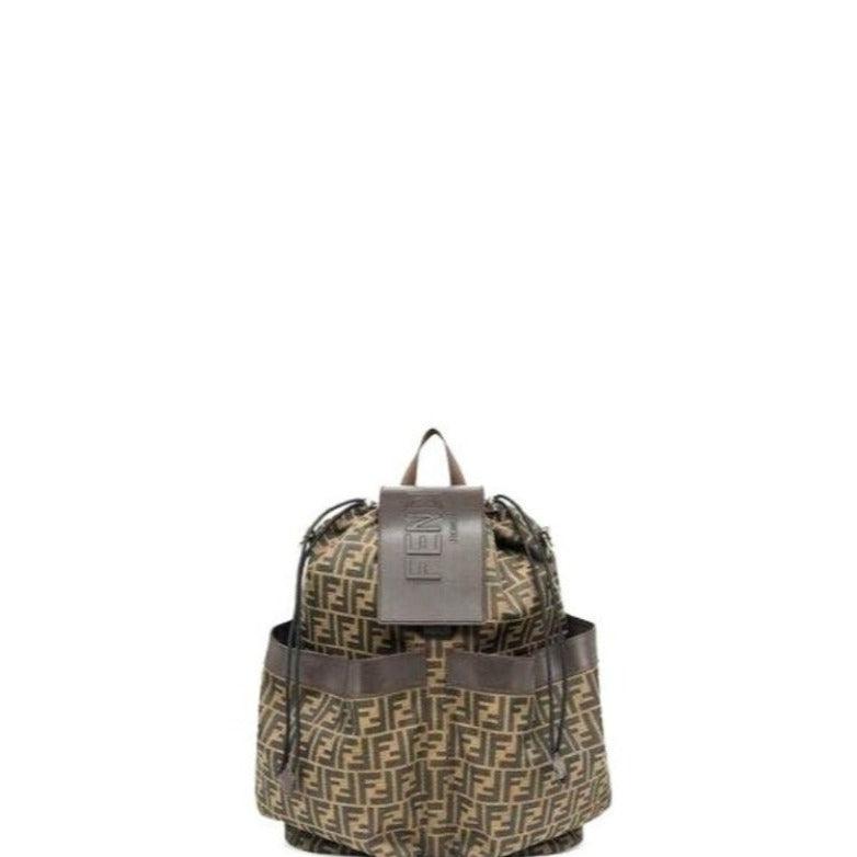 Tntwear - Large Backpack In Jacquard Fabric Brown