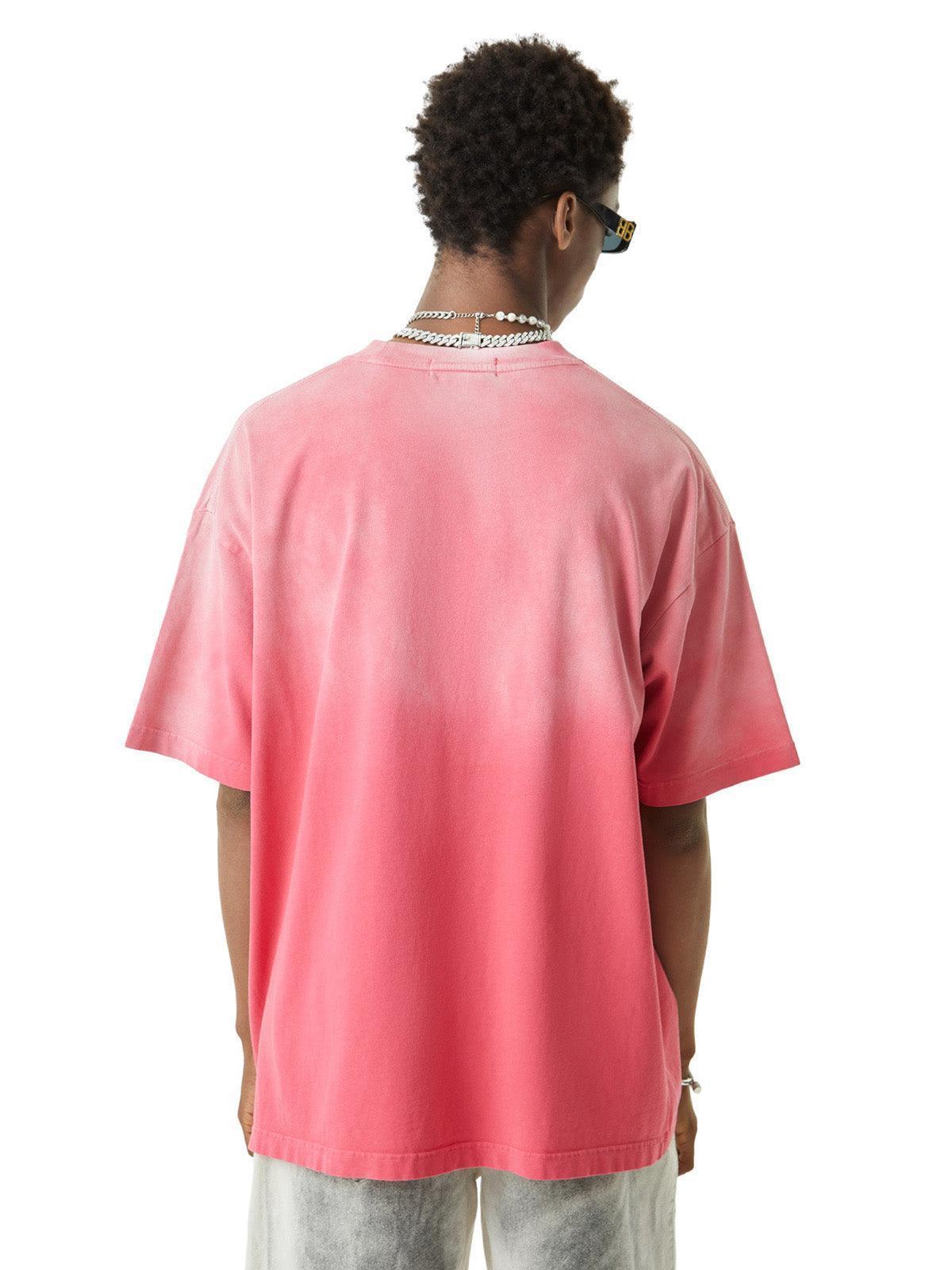 Tntwear Tie-dye Gradient Rivet Street Rap T-shirt