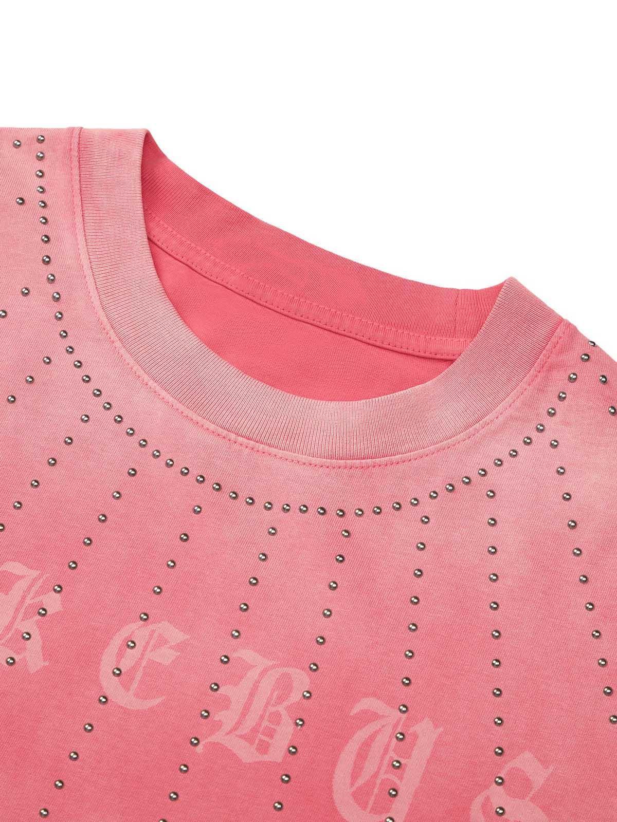 Tntwear Tie-dye Gradient Rivet Street Rap T-shirt