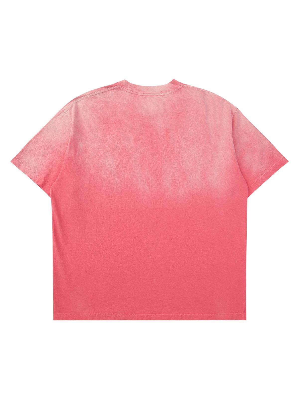 Tntwear Tie-dye Gradient Rivet Street Rap T-shirt