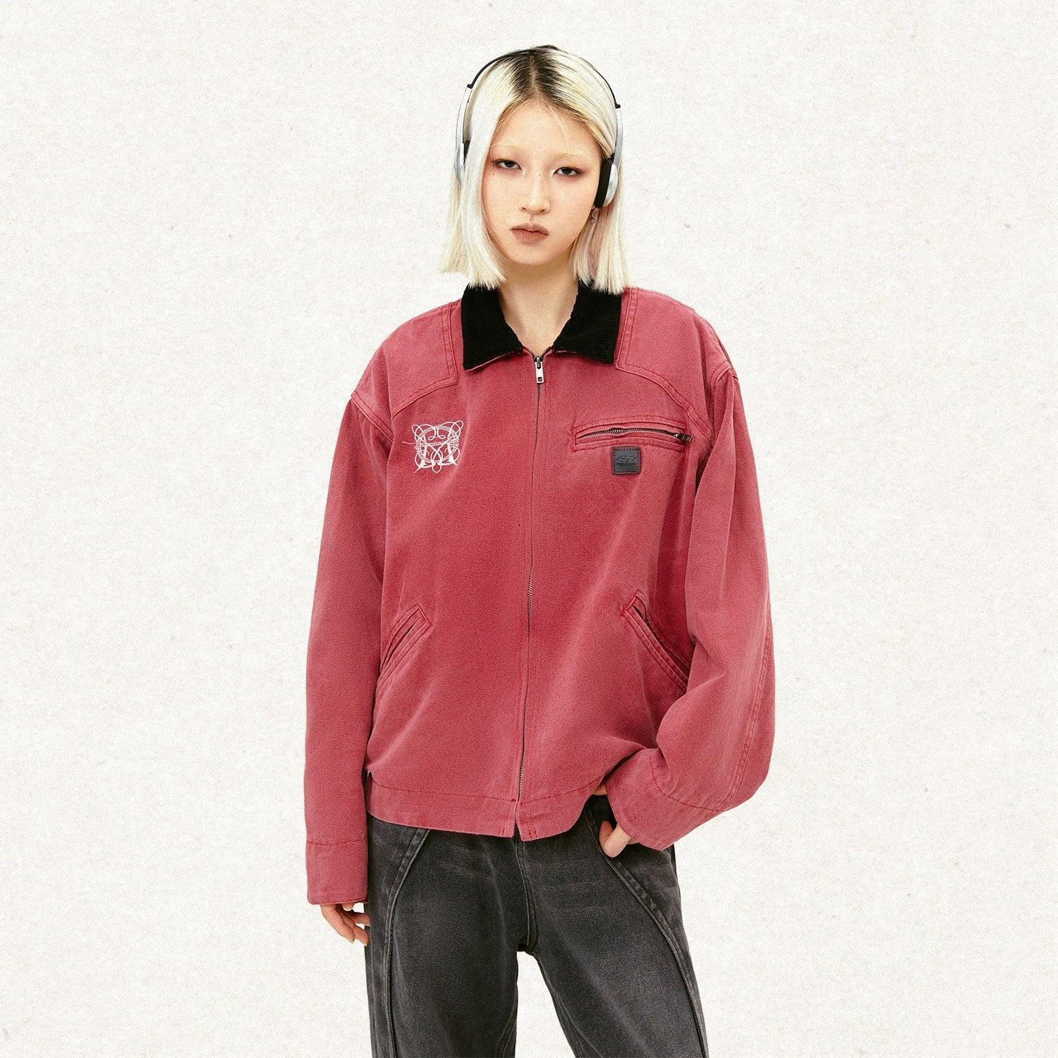 Loose Retro Washed Jacket - tntwear1
