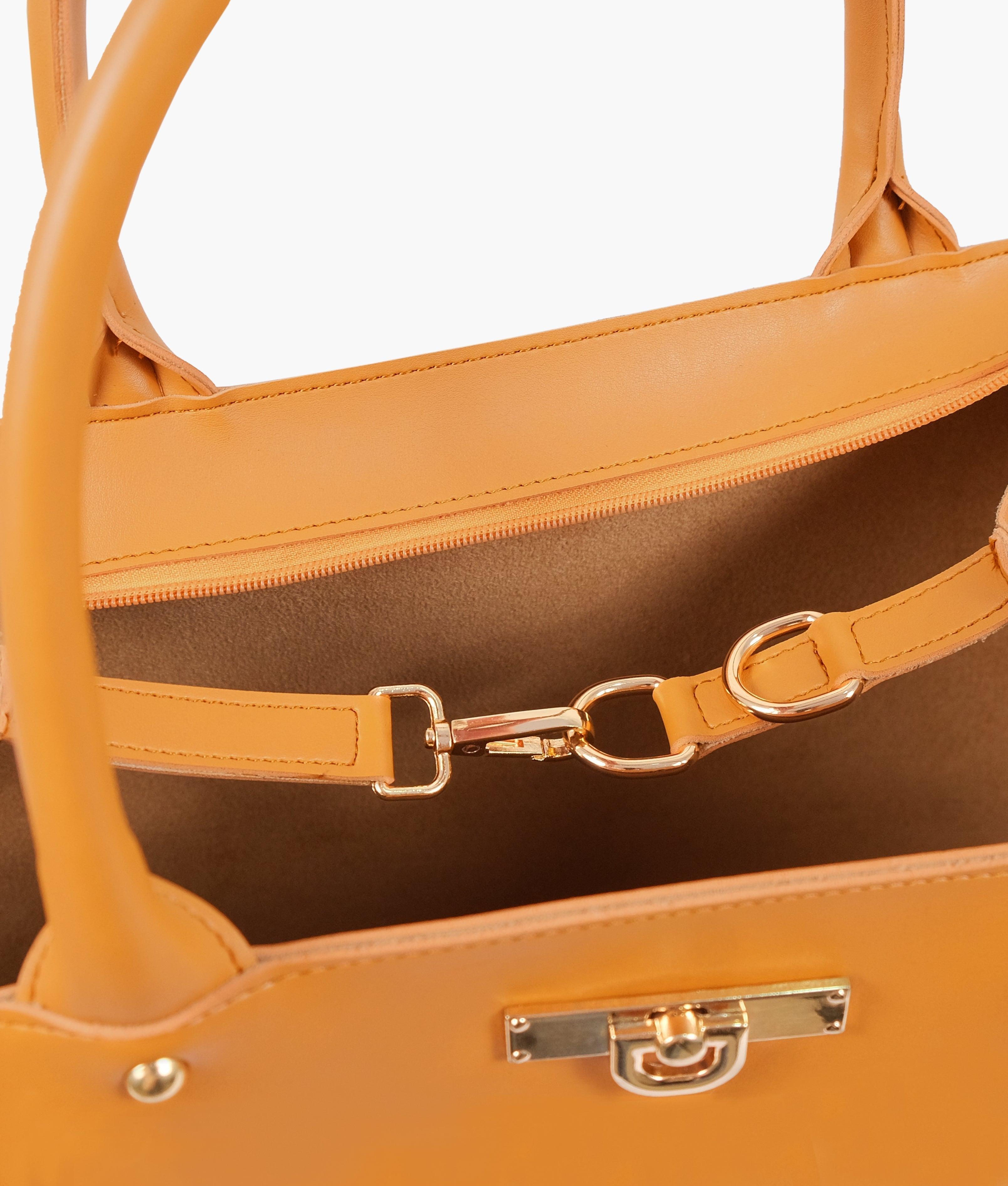 Mustard zipper tote bag - tntwear1