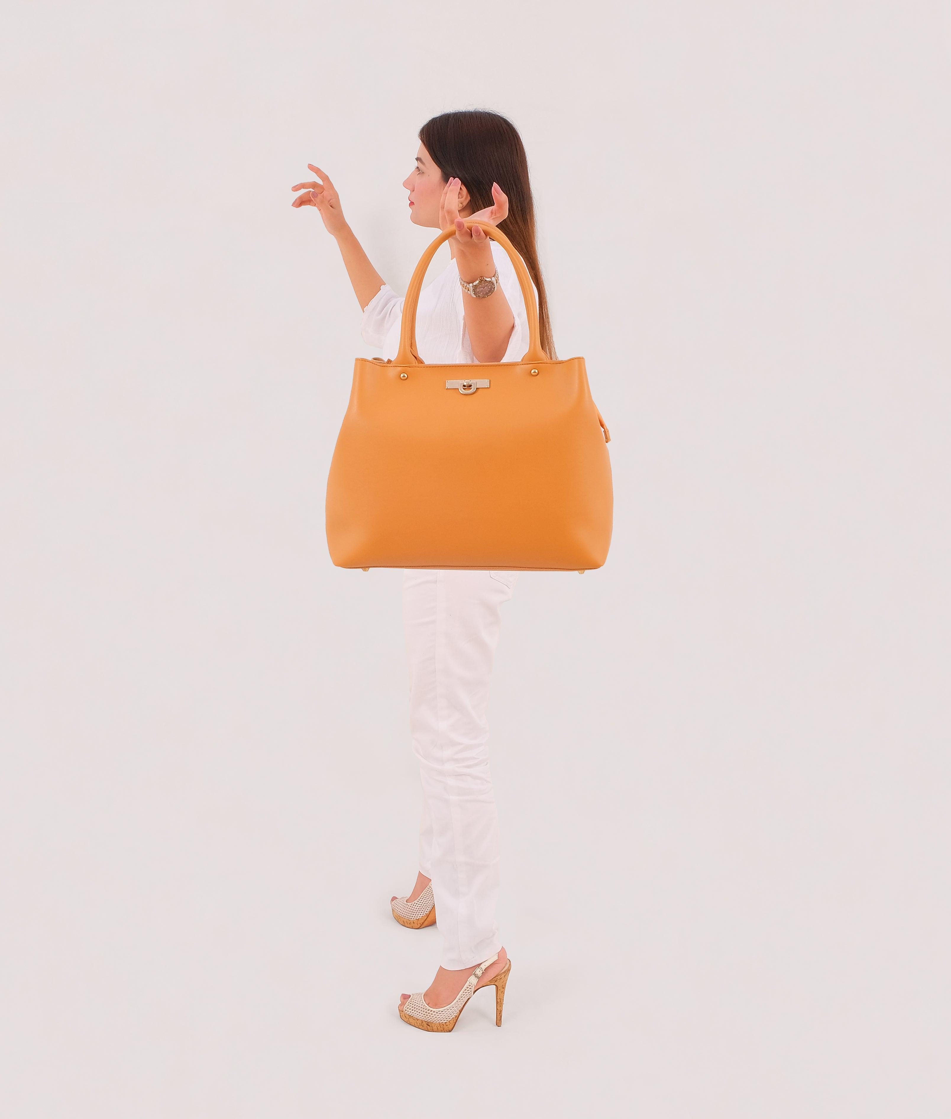 Mustard zipper tote bag - tntwear1