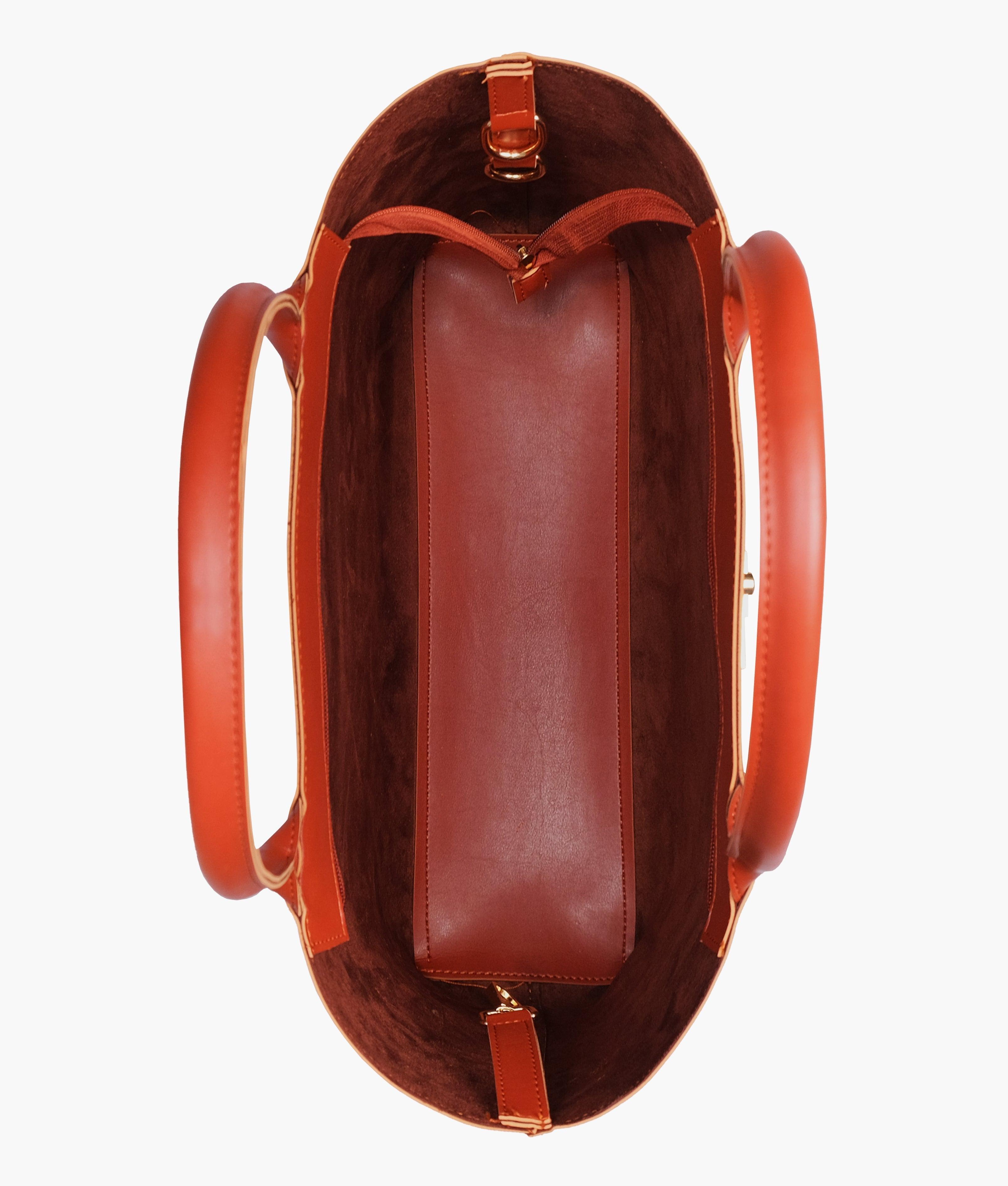 Rust zipper tote bag - tntwear1