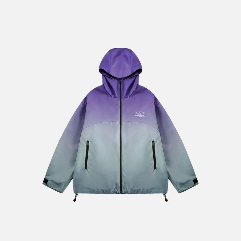 Y2K Tie Dye Rainbow Zip-up Windbreaker - tntwear1