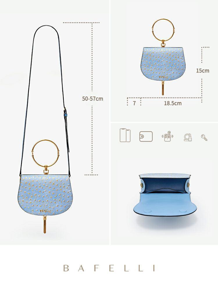 Bag Women New Ring Handbag Original Design 18K Gold Messenger Small Bag Niche Light Luxury Saddle Bag - tntwear1