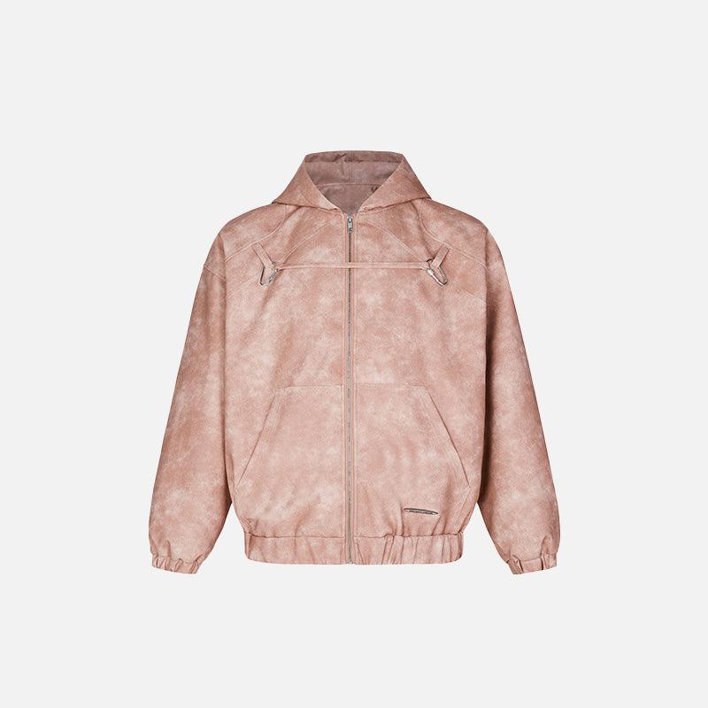 Y2k Loose padded Leather Jacket - tntwear1