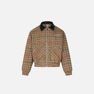 Loose Retro Plaid Striped Jacket - tntwear1