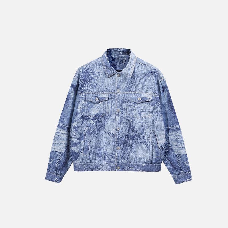 Oversized Loose Washed Denim Jacket - tntwear1