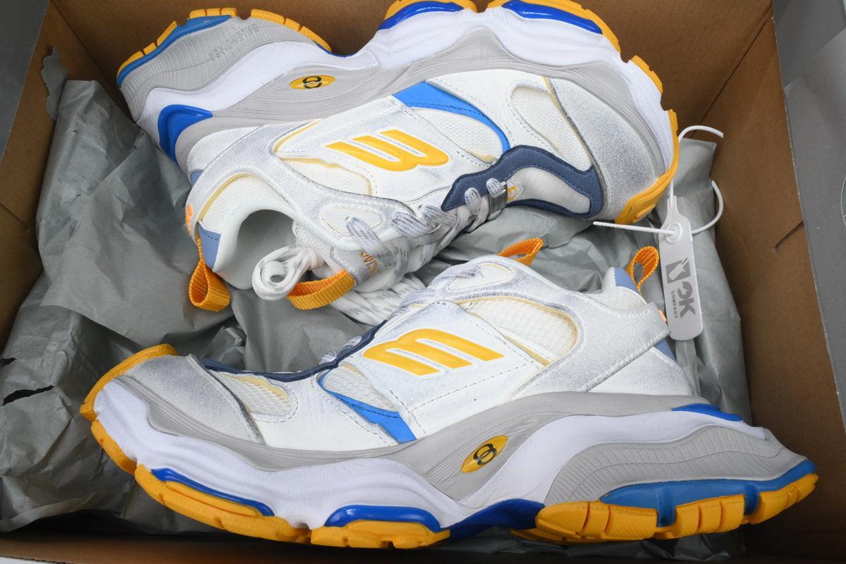 Custom BLCG White Blue Yellow Sneaker W2MV1 - tntwear1