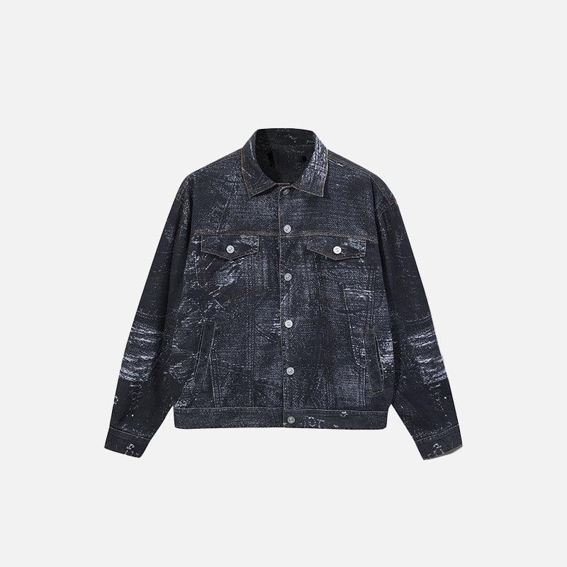 Oversized Loose Washed Denim Jacket - tntwear1