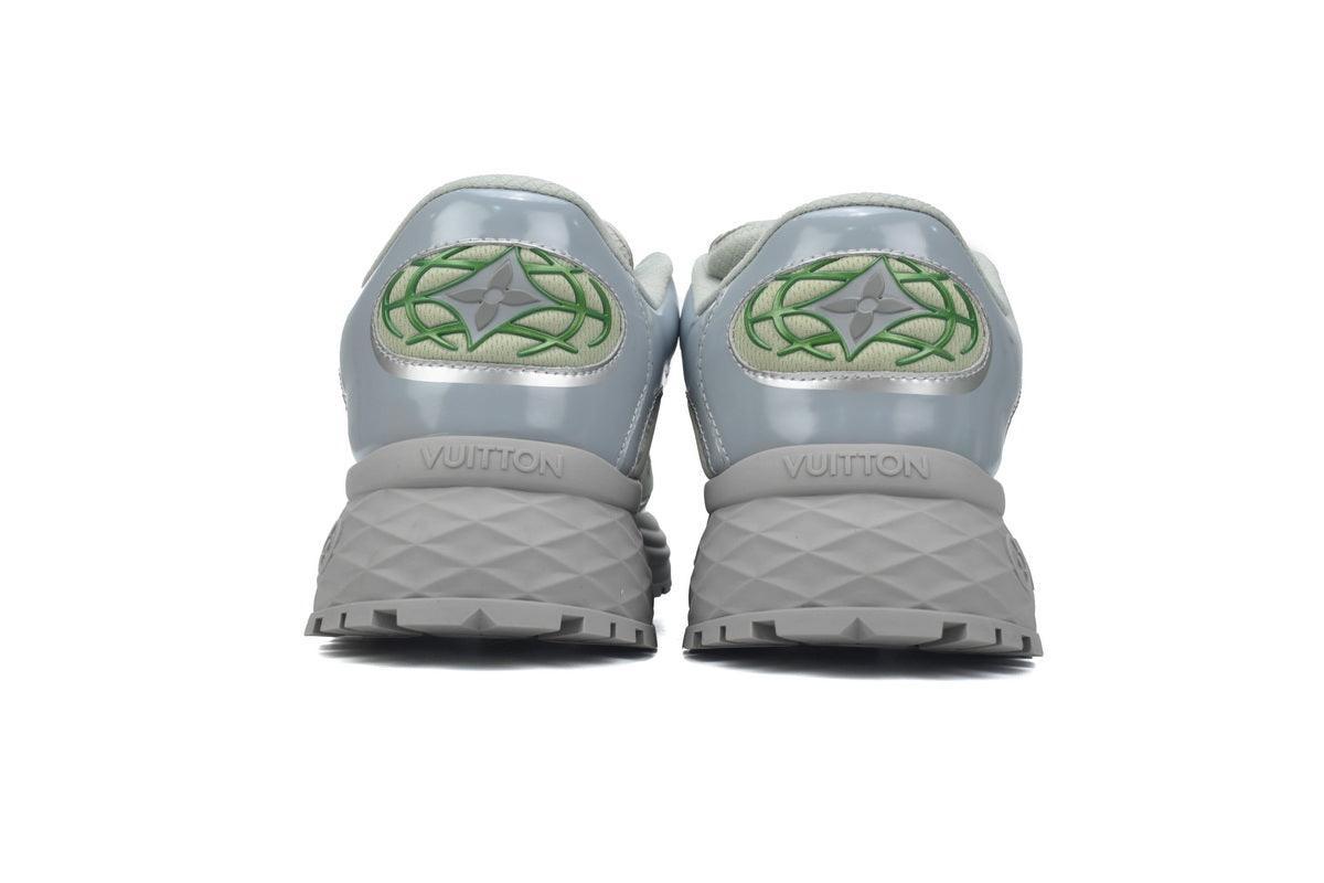 Custom LV Discovery Lace Up White Silver Green - tntwear1