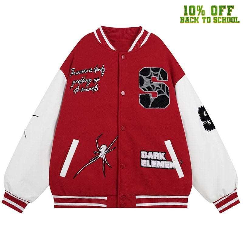 Tntwear® Winter Varsity Jacket Spider Web - tntwear1