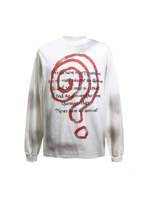 Tntwear Spray Long Sleeve Street Hip-Hop T-shirt