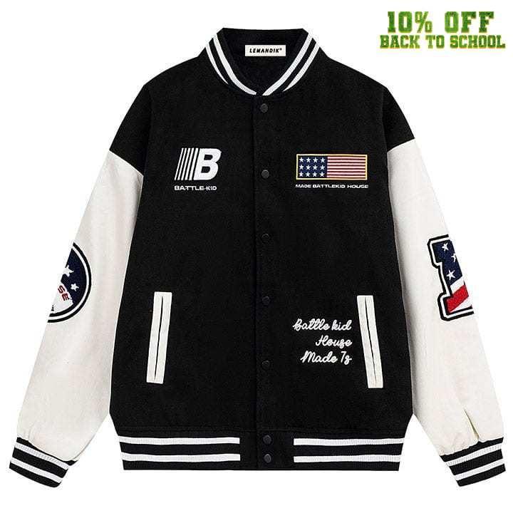 Tntwear® Letterman Varsity Jacket Embroidered Patch - tntwear1