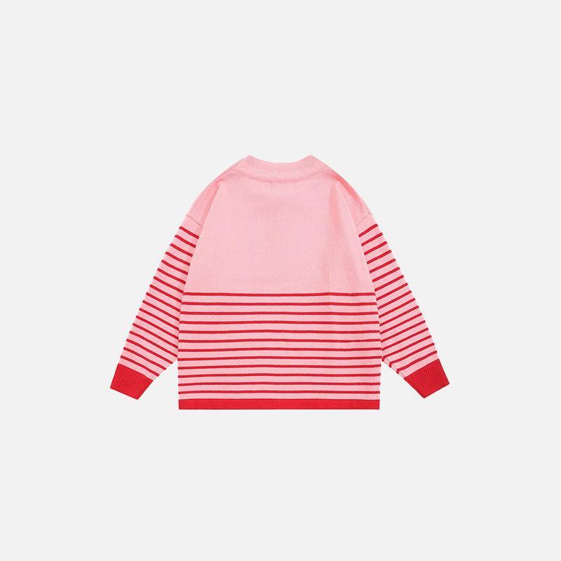 Y2K Star Stripes Sweater - tntwear1