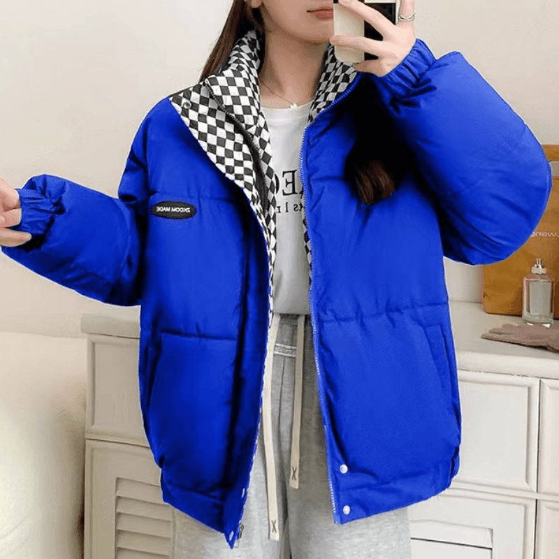 Artemis Checkered Puffer Jacket - tntwear1