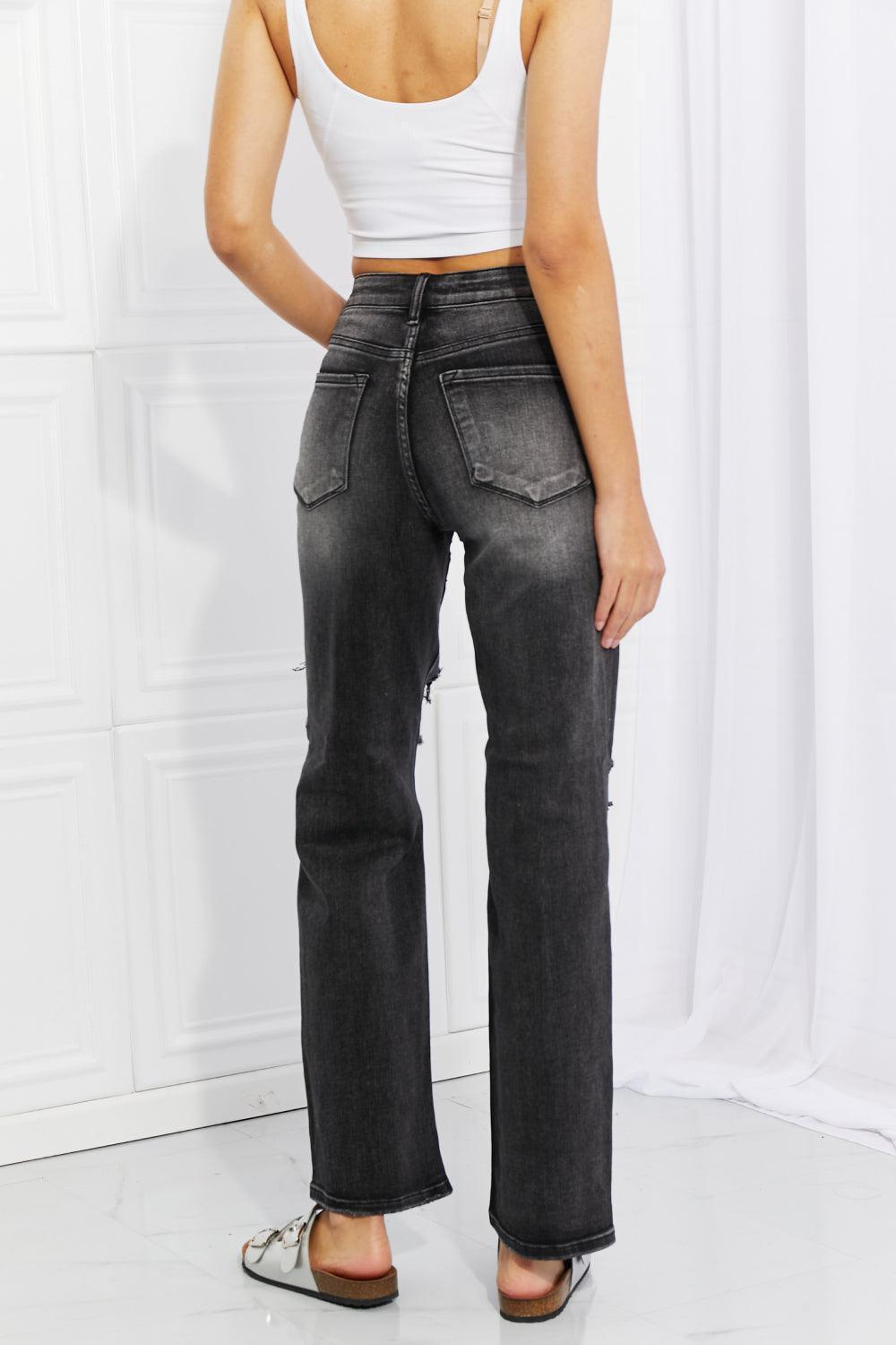 RISEN Full Size Lois Distressed Loose Fit Jeans - tntwear1