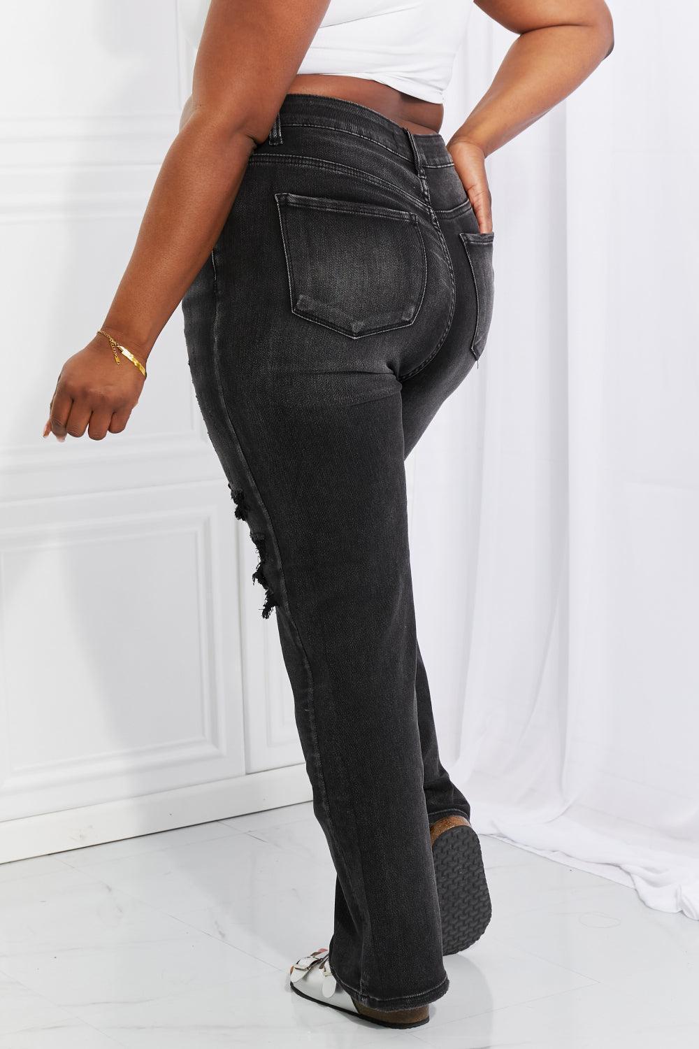 RISEN Full Size Lois Distressed Loose Fit Jeans - tntwear1