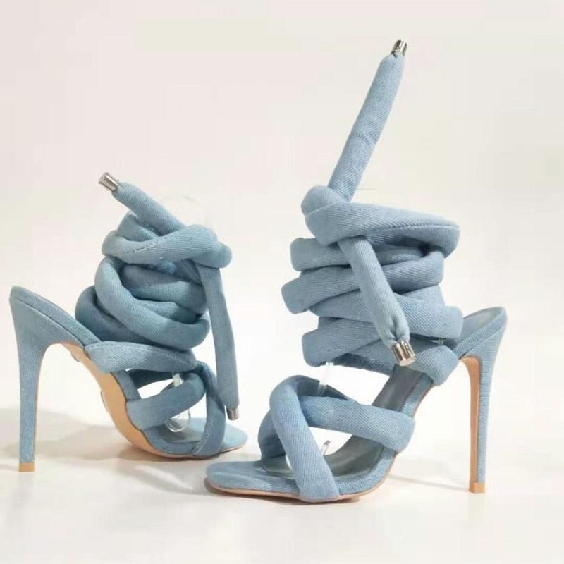 Dubai Denim High Heels - tntwear1