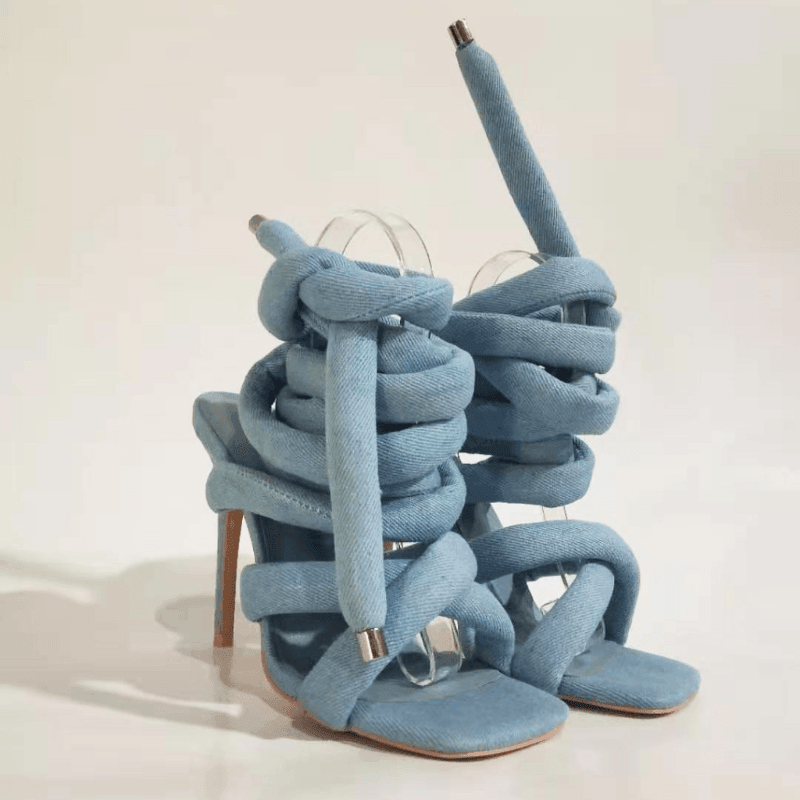 Dubai Denim High Heels - tntwear1