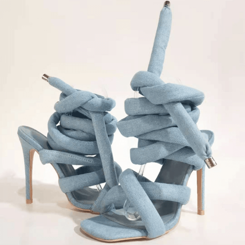 Dubai Denim High Heels - tntwear1