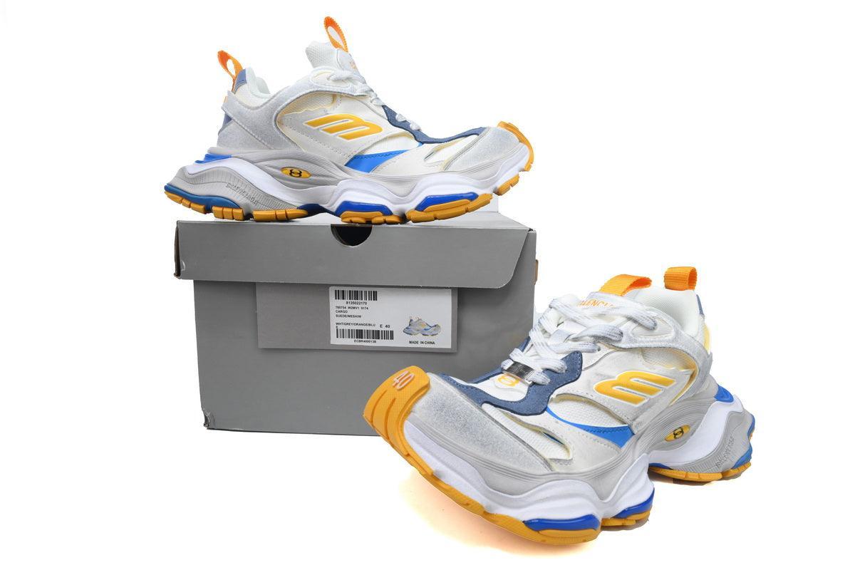 Custom BLCG White Blue Yellow Sneaker W2MV1 - tntwear1
