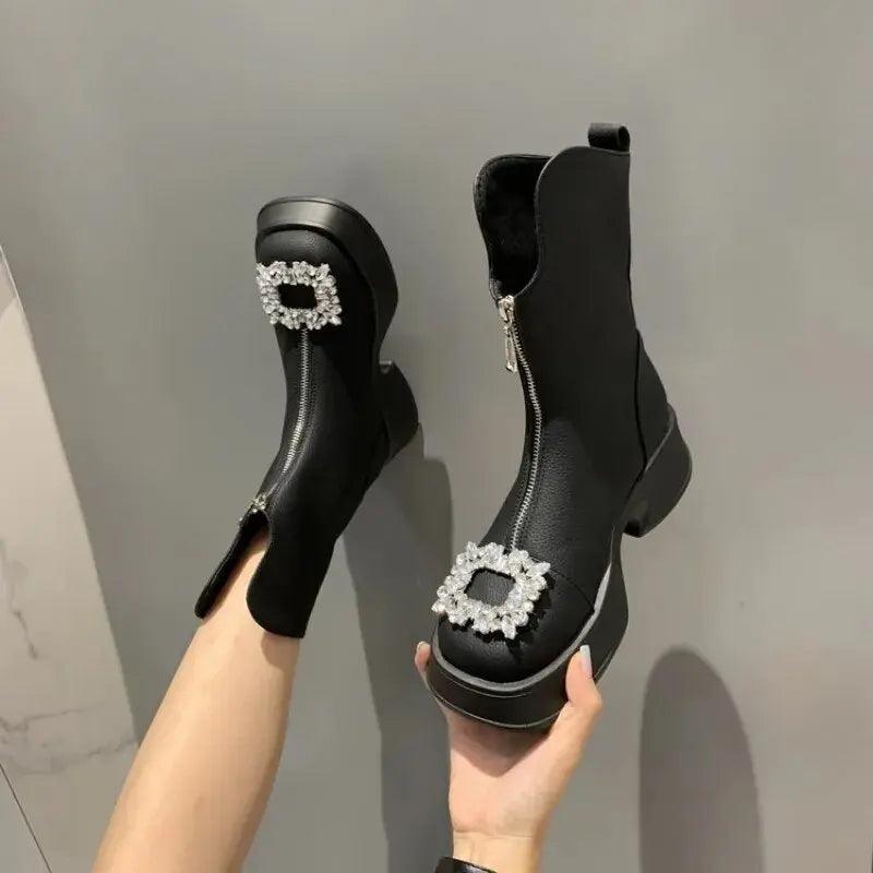 Crown Zipper Boots - tntwear1