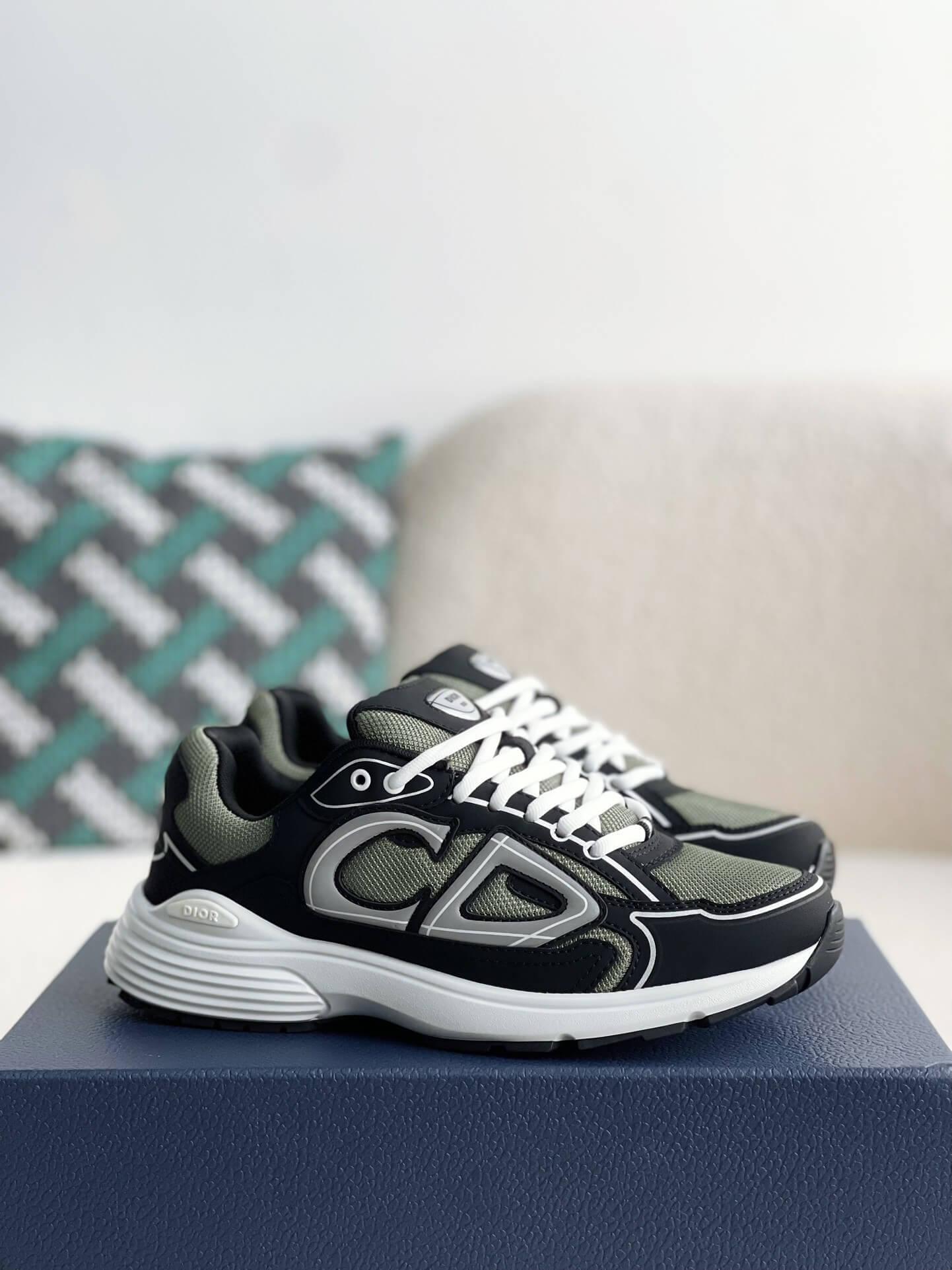 Dior B30 Deep Green Black Sneakers - tntwear1