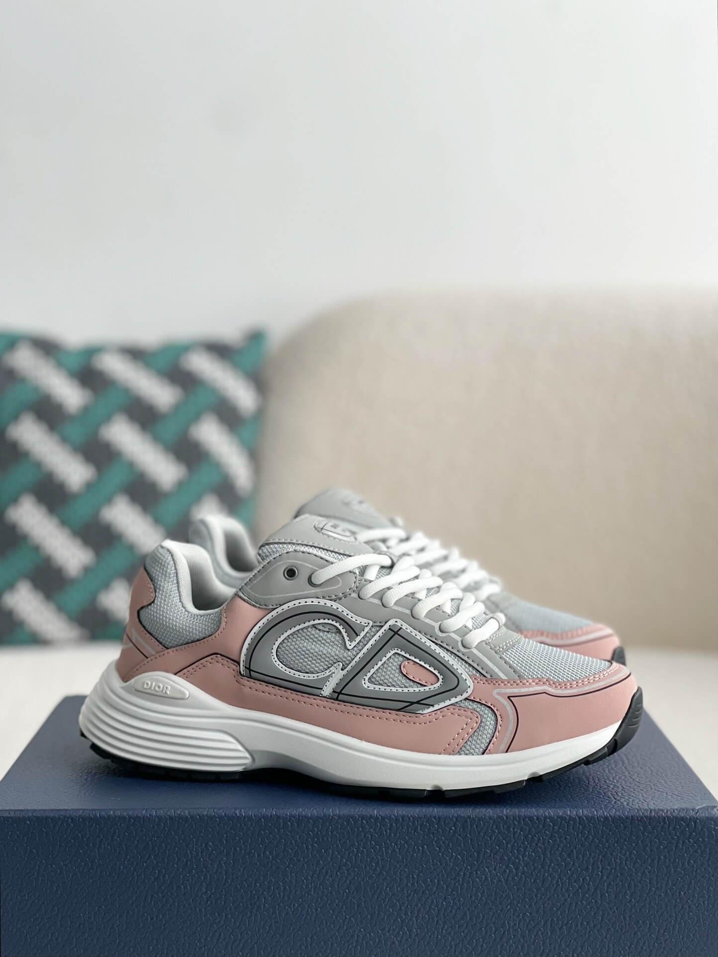 Dior B30 Grey Light Pink Sneakers - tntwear1