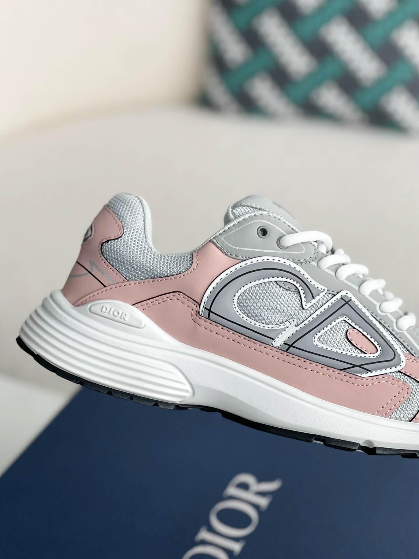 Dior B30 Grey Light Pink Sneakers - tntwear1
